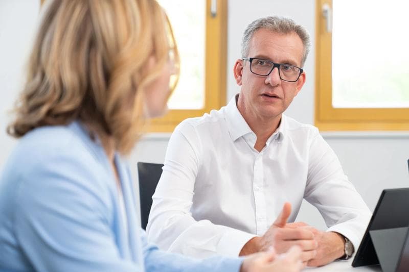 Stefan Münch, Vice President Validation & Qualification at Körber Business Area Pharma giving an interview