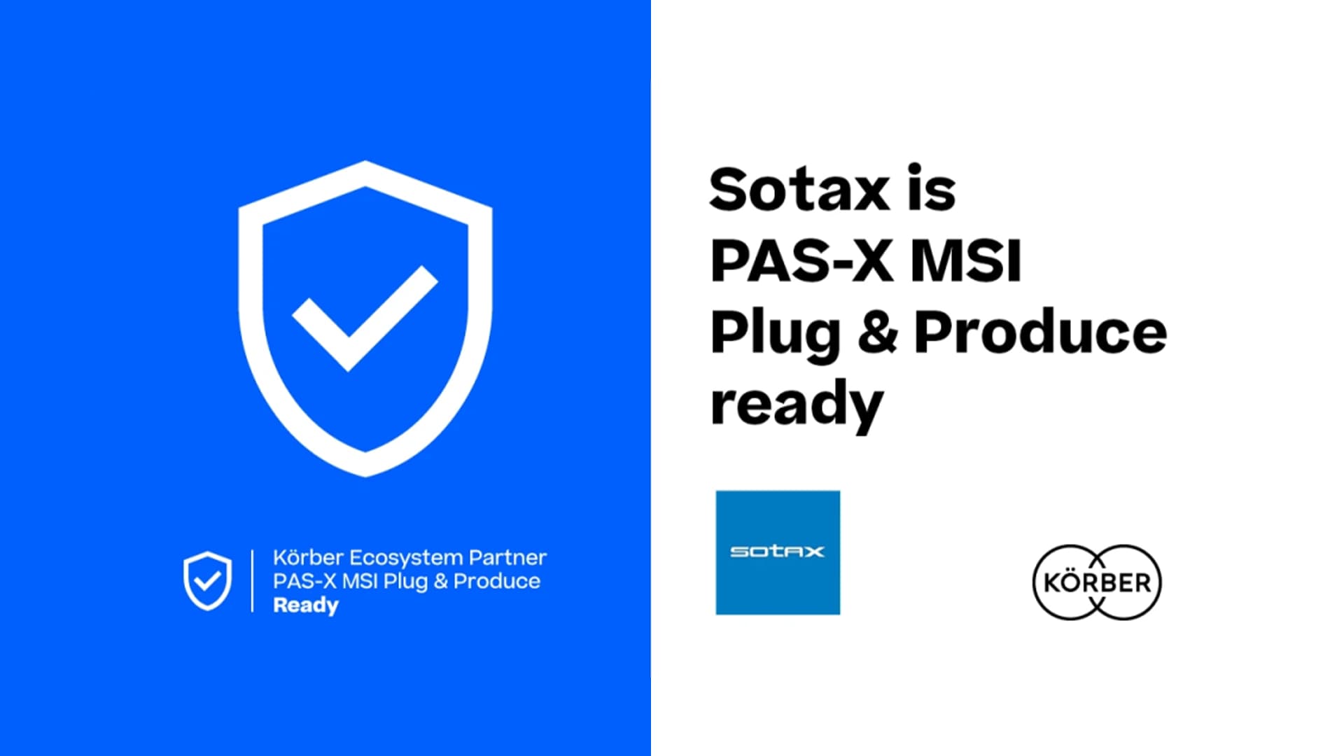 Banner saying "Sotax is PAS-X MSI Plug & Produce ready"