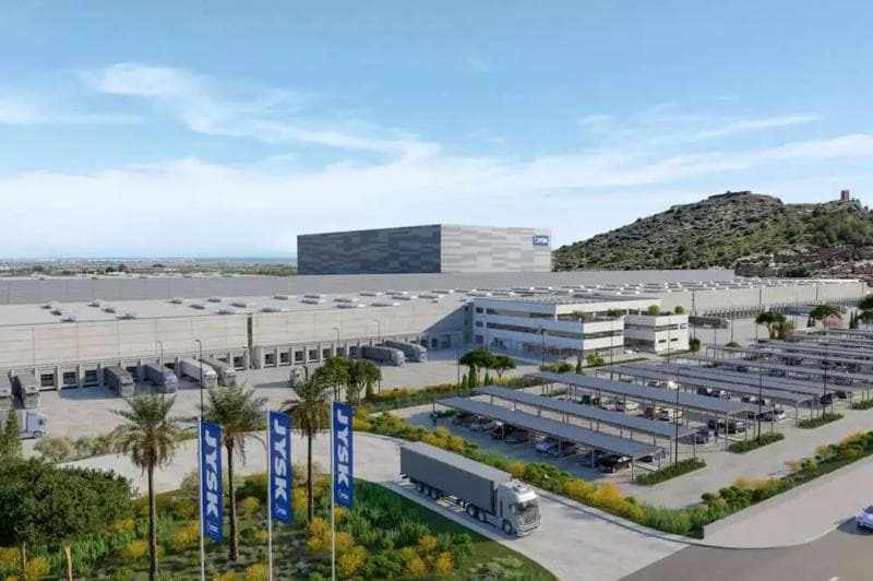 Picture of the new JYSK distribution center in Spain