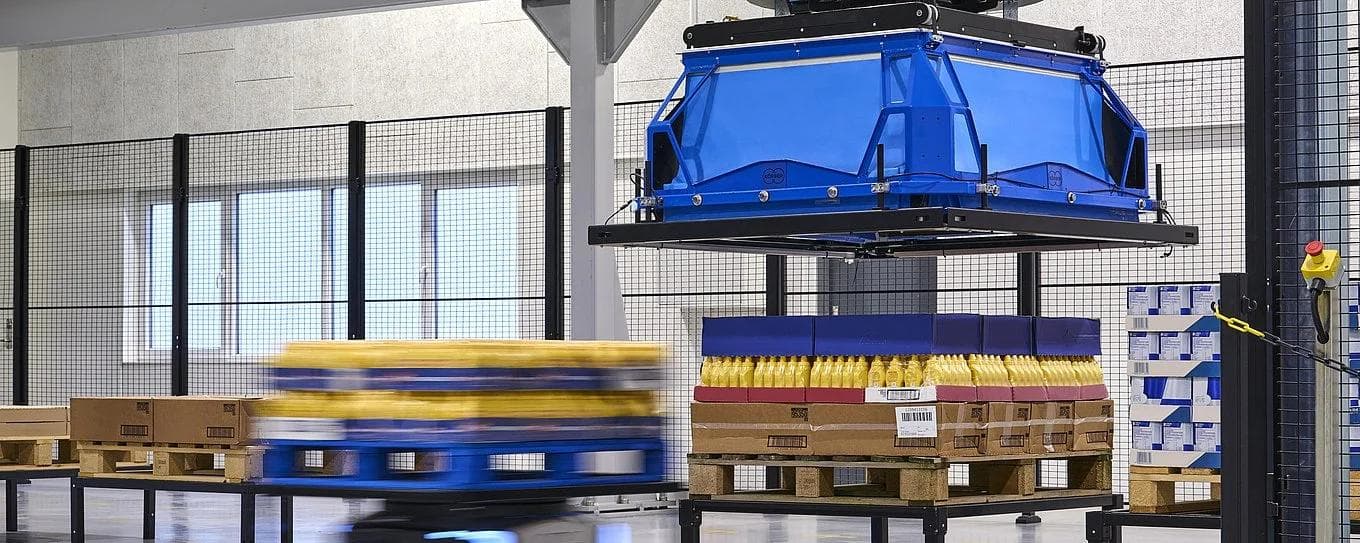 Körber machine in a warhouse